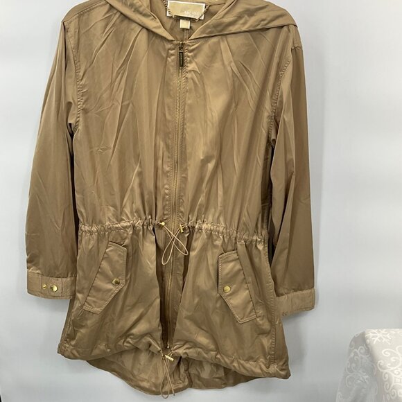 Michael Kors Women's Medium Khaki Hooded Lightweight Jacket - Picture 5 of 9